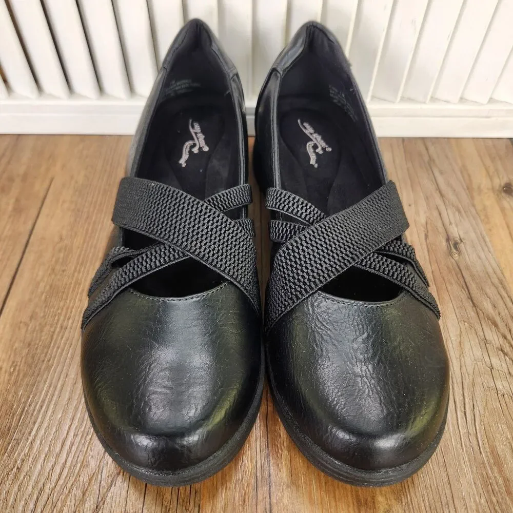 Easy Street Inga Mary Jane Loafers Womens Size 7 M Black Slip On Comfort Shoes